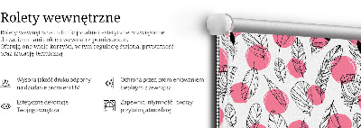 Rolgordijn verduisterend Veren en roze stippen