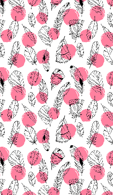 Rolgordijn verduisterend Veren en roze stippen