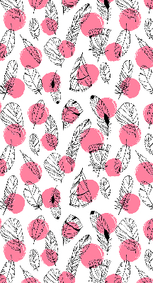 Rolgordijn verduisterend Veren en roze stippen