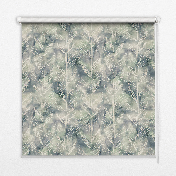 Rolgordijn verduisterend Schets van een plant op een gekleurde achtergrond