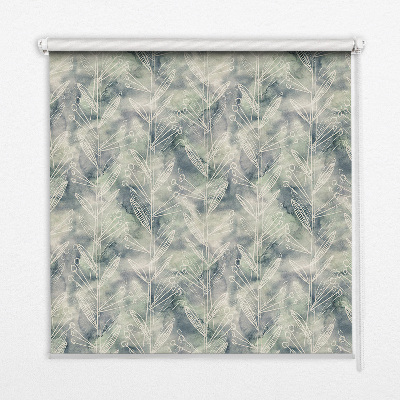 Rolgordijn verduisterend Schets van een plant op een gekleurde achtergrond