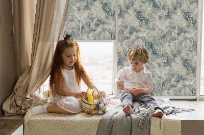 Rolgordijn verduisterend Schets van een plant op een gekleurde achtergrond