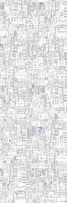 Rolgordijn voor het raam Schets van de stad