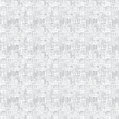 Rolgordijn voor het raam Schets van de stad