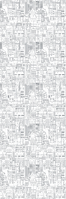 Rolgordijn voor het raam Schets van de stad