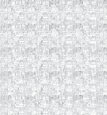 Rolgordijn voor het raam Schets van de stad