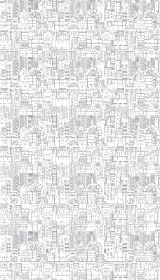 Rolgordijn voor het raam Schets van de stad