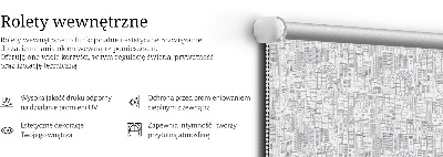 Rolgordijn voor het raam Schets van de stad