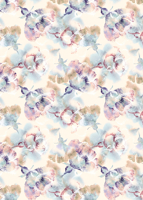 Rolgordijn verduisterend Kleurrijke geschilderde bloemen