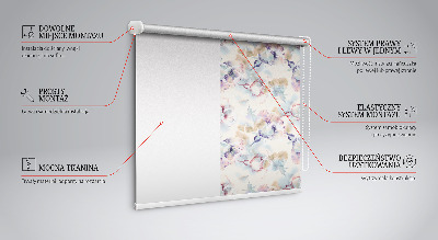 Rolgordijn verduisterend Kleurrijke geschilderde bloemen