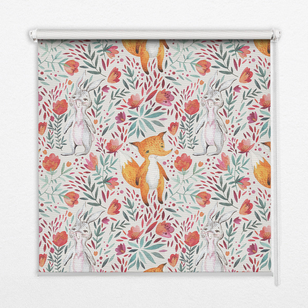 Rolgordijn voor het raam Dieren en planten