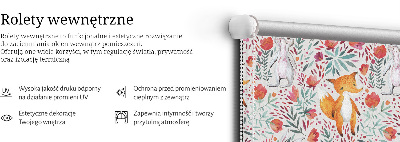 Rolgordijn voor het raam Dieren en planten