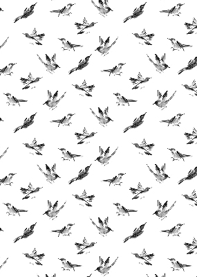 Rolgordijn voor het raam Vogels