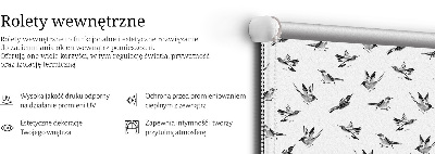 Rolgordijn voor het raam Vogels