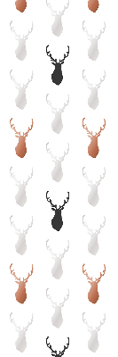 Rolgordijn voor het raam Getekende hertenkoppen