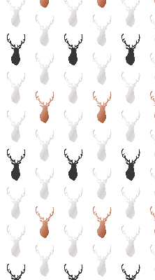 Rolgordijn voor het raam Getekende hertenkoppen