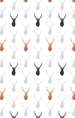 Rolgordijn voor het raam Getekende hertenkoppen