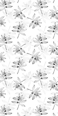 Rolgordijn voor het raam Grijs getekende bladeren