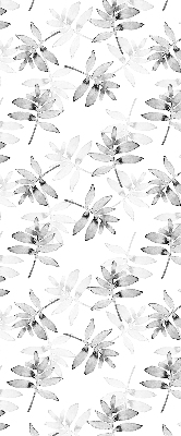 Rolgordijn voor het raam Grijs getekende bladeren