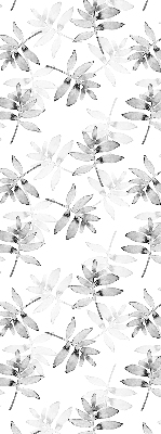 Rolgordijn voor het raam Grijs getekende bladeren