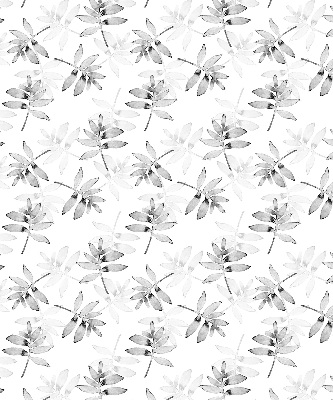 Rolgordijn voor het raam Grijs getekende bladeren