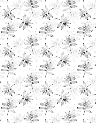 Rolgordijn voor het raam Grijs getekende bladeren