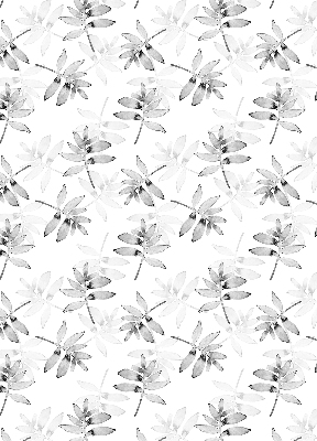 Rolgordijn voor het raam Grijs getekende bladeren