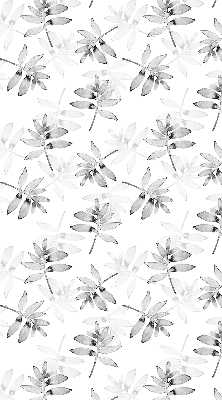 Rolgordijn voor het raam Grijs getekende bladeren