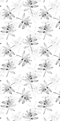 Rolgordijn voor het raam Grijs getekende bladeren