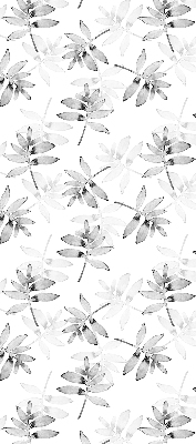 Rolgordijn voor het raam Grijs getekende bladeren