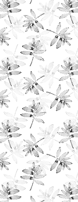 Rolgordijn voor het raam Grijs getekende bladeren