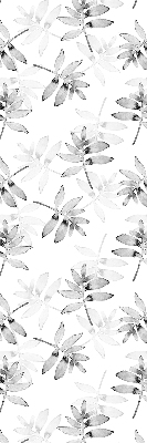 Rolgordijn voor het raam Grijs getekende bladeren