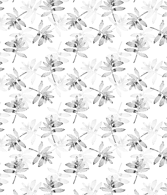 Rolgordijn voor het raam Grijs getekende bladeren