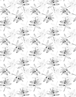 Rolgordijn voor het raam Grijs getekende bladeren