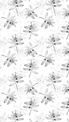 Rolgordijn voor het raam Grijs getekende bladeren