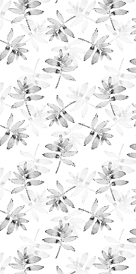 Rolgordijn voor het raam Grijs getekende bladeren