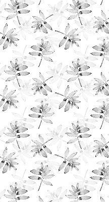 Rolgordijn voor het raam Grijs getekende bladeren