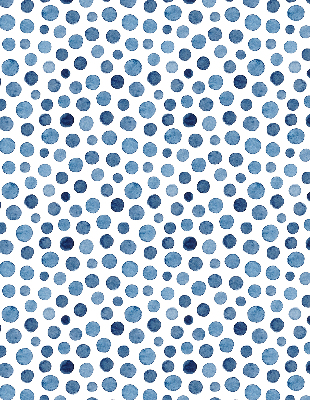 Rolgordijn voor het raam Blauwe stippen