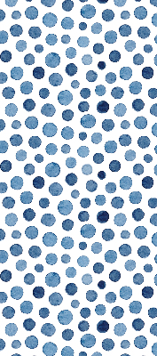 Rolgordijn voor het raam Blauwe stippen