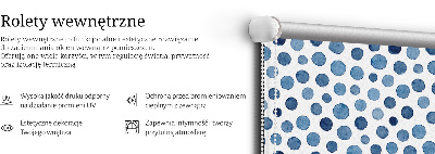 Rolgordijn voor het raam Blauwe stippen