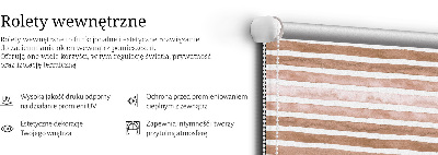 Rolgordijn voor het raam Bruin geschilderde strepen