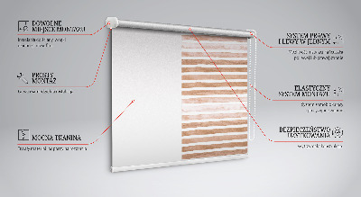Rolgordijn voor het raam Bruin geschilderde strepen