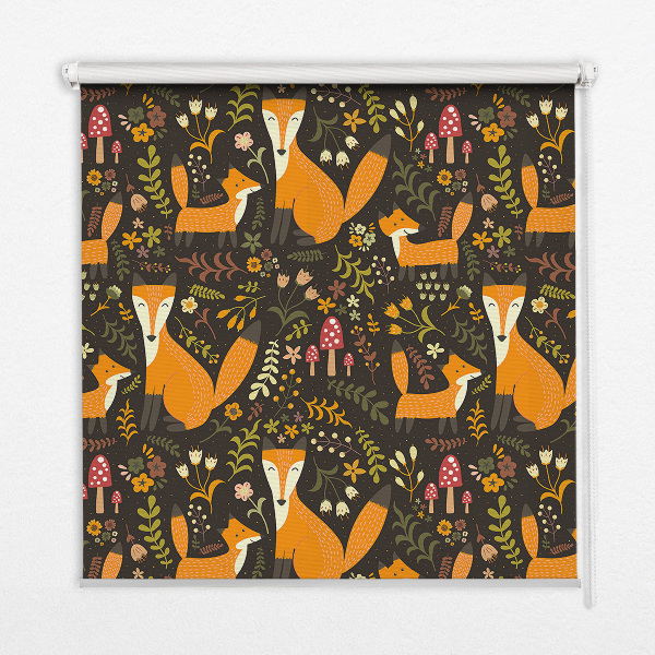 Rolgordijn verduisterend Vossen en planten