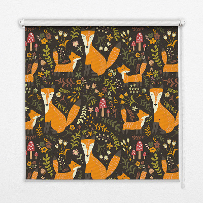 Rolgordijn verduisterend Vossen en planten
