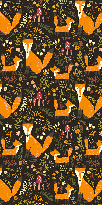 Rolgordijn verduisterend Vossen en planten