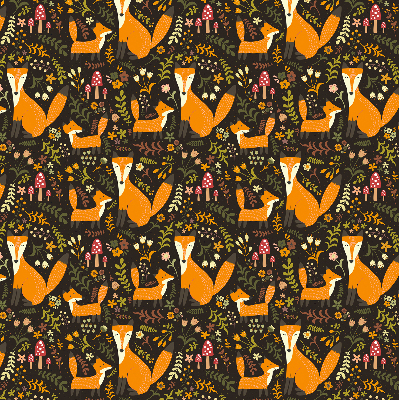 Rolgordijn verduisterend Vossen en planten