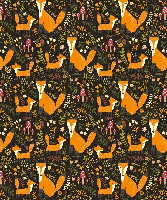 Rolgordijn verduisterend Vossen en planten