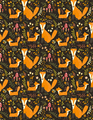 Rolgordijn verduisterend Vossen en planten