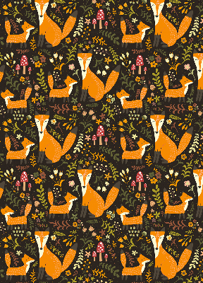 Rolgordijn verduisterend Vossen en planten