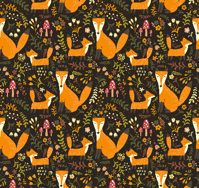 Rolgordijn verduisterend Vossen en planten